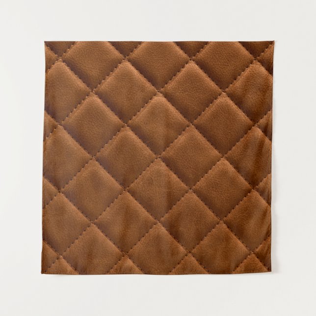 Tapiz Fondo de cuero de rombos marrones (Anverso)