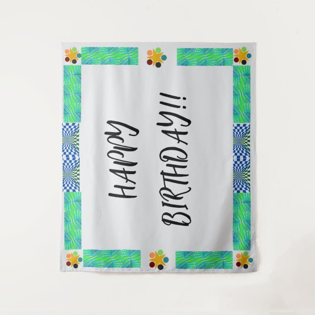 Tapiz Fondo de cumpleaños (Anverso)