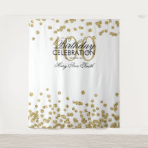 Fondo de Cumpleaños 100 Aniversario Dorado Blanco