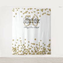Fondo de Cumpleaños 50 Aniversario Dorado Blanco C