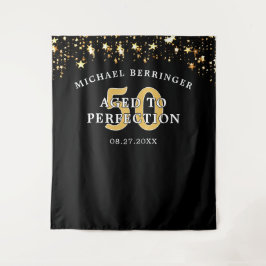 Tapiz Fondo de Cumpleaños 50 AÑOS ENVEGECIDO A LA PERFEC