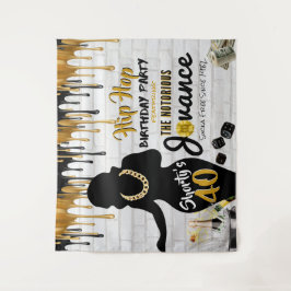 Tapiz Fondo de Cumpleaños de Hip Hop de los 90 para los