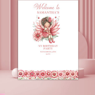 Tapiz Fondo de Cumpleaños Mágico Caprichoso Hada Rosa 6t