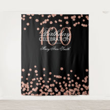 Fondo de cumpleaños número 100 rosa oro negro conf