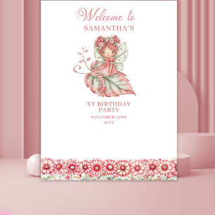 Tapiz Fondo de cumpleaños número 2 Floral Whimsy Fairy R