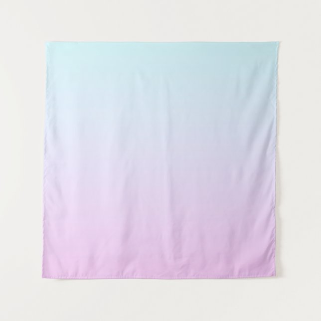 Tapiz Fondo de degradado rosa y azul pastel (Anverso)