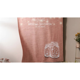 Tapiz Fondo de Despedida de Soltera Pareja Mason Jars Ro