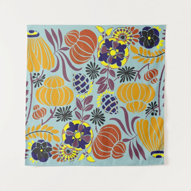 Tapiz fondo de diseño floral (Anverso)