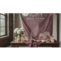 Fondo de ducha de novia con jarras de Mason y luce