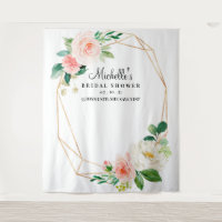 Fondo de ducha de novia floral, accesorio de cabin