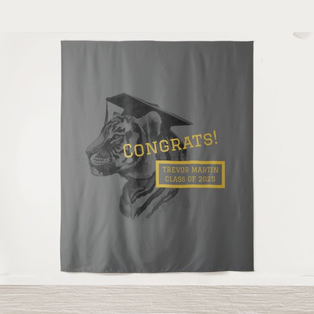 Tapiz Fondo de felicitaciones por graduación (Anverso)