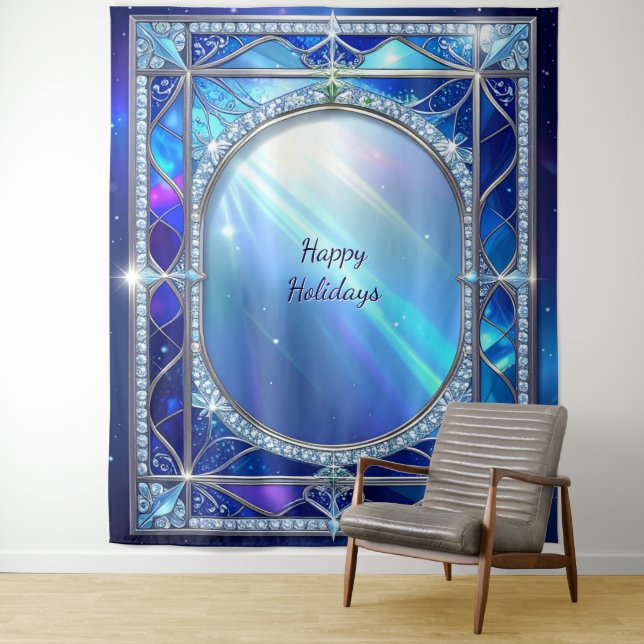 Tapiz Fondo de fiesta azul decorativo (In situ)