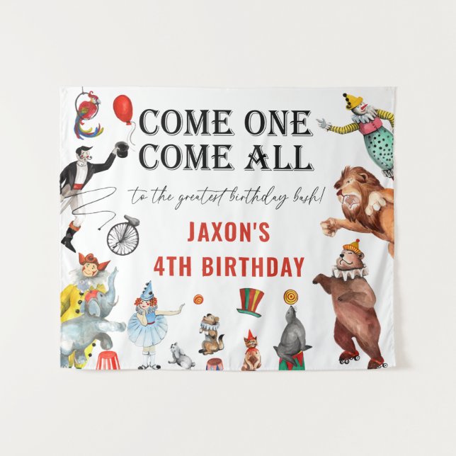 Tapiz Fondo de fiesta de cumpleaños del Festival Carnava (Anverso (horizontal))