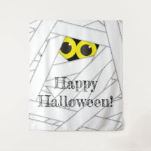 Fondo de fiesta de Halloween de Momia Caprichosa