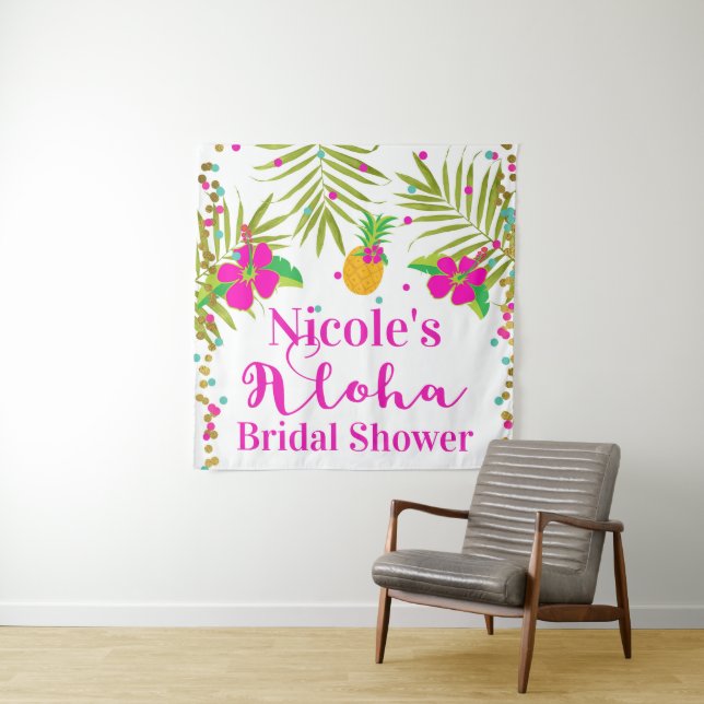 Tapiz Fondo de fiesta de luau en la playa tropical (In situ)