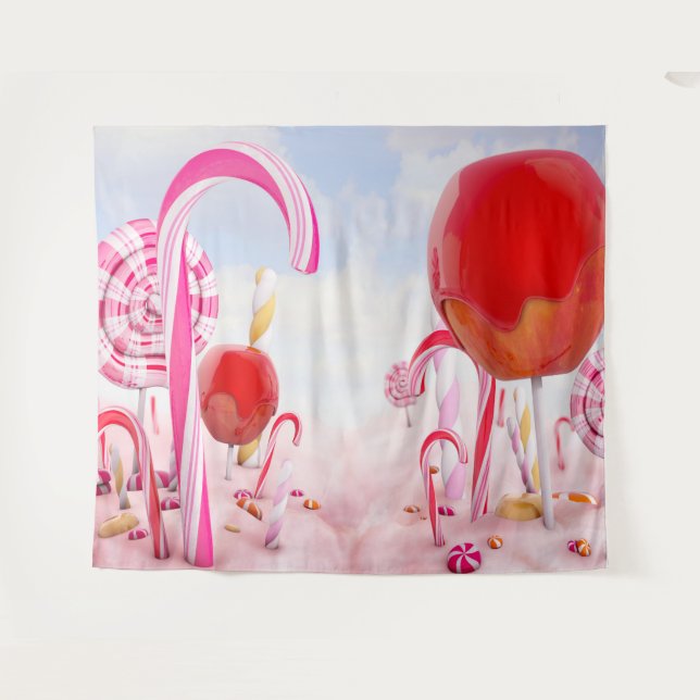 Tapiz Fondo de fiesta para niñas de Candy Land (Anverso (horizontal))