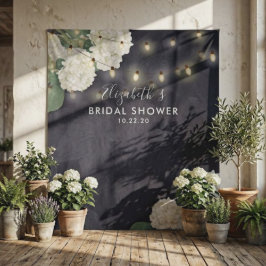 Tapiz Fondo de flores con luces de cuerda para fotos de