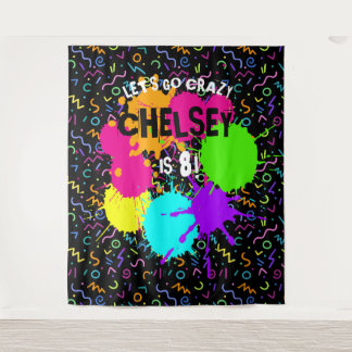 Tapiz Fondo de Foto con Brillo Neon, Fondo para Fiesta d