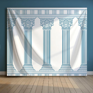 Tapiz Fondo de foto con columnas para fiesta de toga