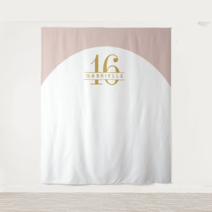 Tapiz Fondo de Foto de Arco Personalizado Cumpleaños Oro