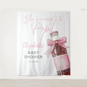 Tapiz Fondo de foto de Baby Shower con Botella de Refres