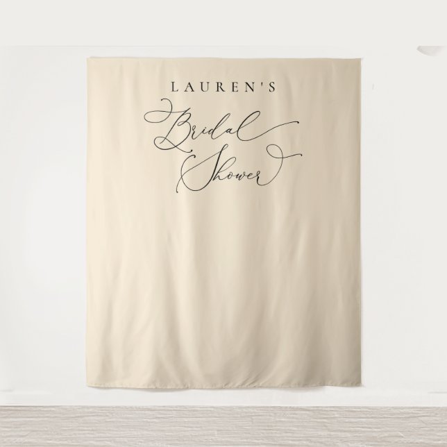 Tapiz Fondo de foto de Despedida de Soltera en beige Cha (Anverso)