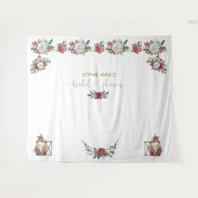 Tapiz Fondo de foto de ducha de novia de Navidad de guir (Anverso (horizontal))