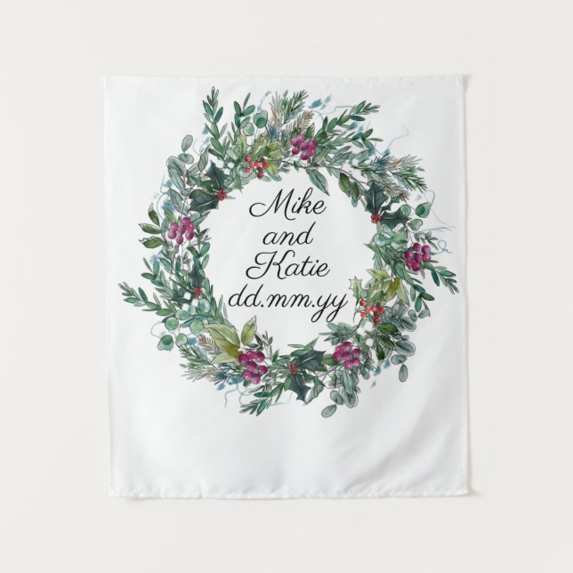 Tapiz Fondo de foto de la ceremonia de Bote de Invierno (Anverso)