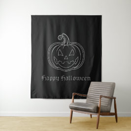 Tapiz Fondo de foto de Silver Jack O' Lantern Halloween