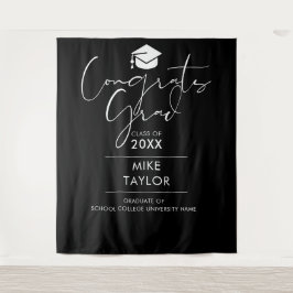 Tapiz Fondo De Foto Del Partido De La Graduación Negra Y