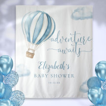 Fondo de Foto para Baby Shower de Globo Aerostátic