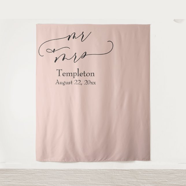 Tapiz Fondo de foto rosa pálido alineado a la izquierda  (Anverso)