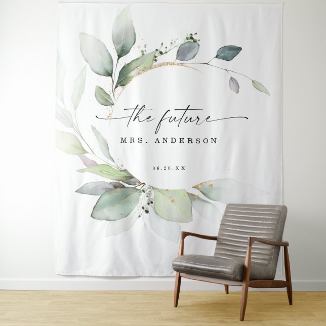 Tapiz Fondo de fotografía de boda con vegetación en acua (In situ)