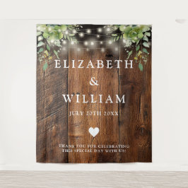 Tapiz Fondo de fotografía de luces de cuerda de madera r