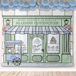 Tapiz Fondo de fotos de Baby Shower en francés