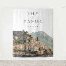 Fondo de fotos de boda italiano de Amalfi