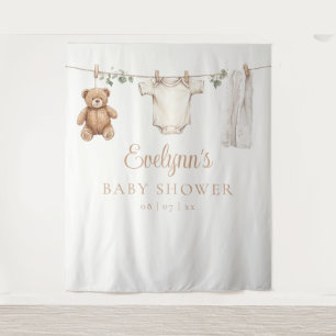 Tapiz Fondo de fotos para baby shower Boho Clothesline