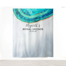 Fondo de fotos para despedida de soltera turquesa 