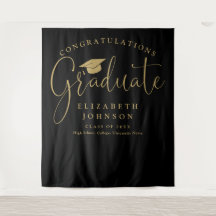 Fondo de Fotos para Fiesta de Graduación en Negro 