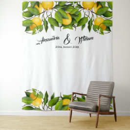 Tapiz Fondo de frutas de limón para boda
