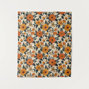 Tapiz Fondo de Geometría Floral Negrita