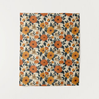 Tapiz Fondo de Geometría Floral Negrita