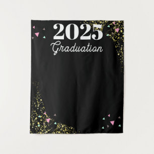 Tapiz Fondo de graduación con confeti brillante