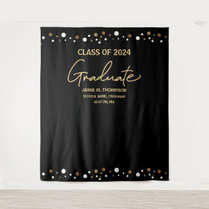 Tapiz Fondo de graduación de la promoción 2024 de Black