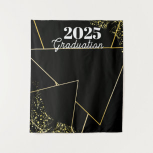Tapiz Fondo de graduación geométrico con purpurina