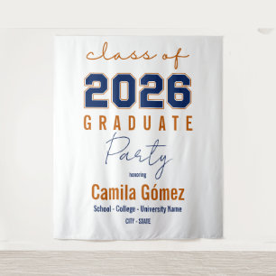 Tapiz Fondo de graduación minimalista de la promoción de