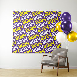 Tapiz Fondo de graduación morado y amarillo