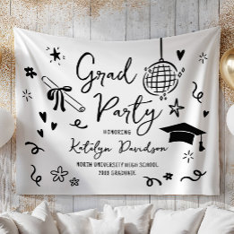 Tapiz Fondo de graduación para fiesta de graduados con g