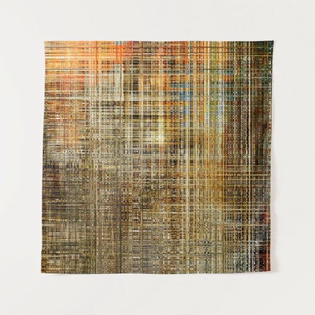 Tapiz Fondo de intersección geométrica abstracta (Anverso)