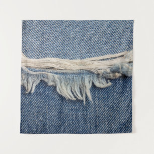 Tapiz Fondo de jeans rasgados con texturas.